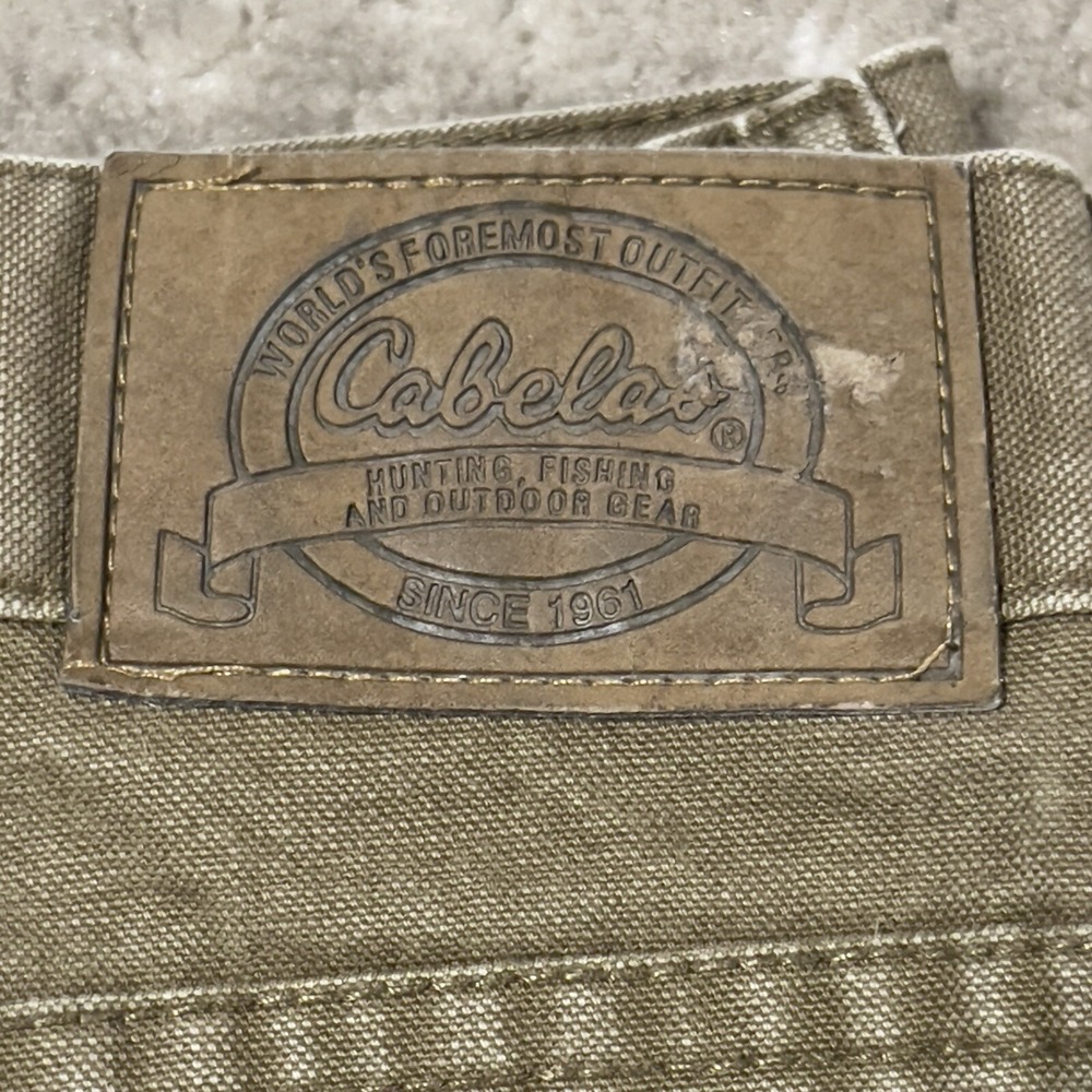 Cabelas Brush Guard Pants Men‎ 33x32 Brown Canvas Nylon Hunting Fishing Workwear - Picture 12 of 16